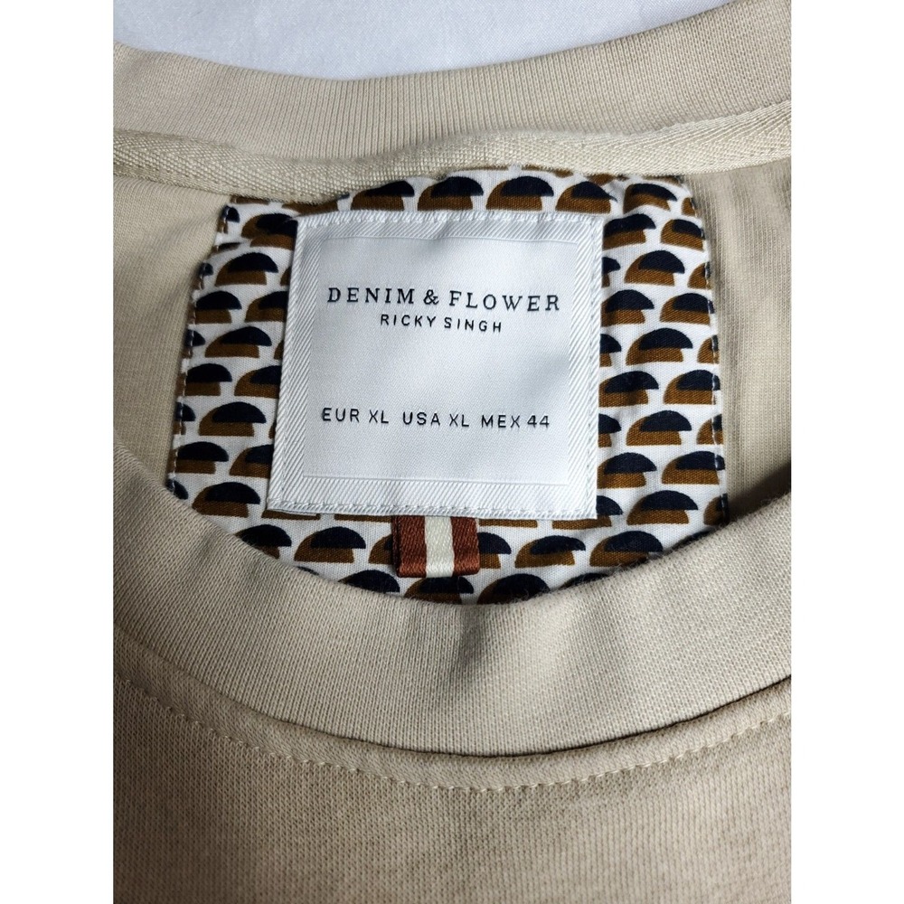 Cozy Men's Denim & Flower Ricky Singh Cannes France‎ Graphic Sweatshirt XL - Picture 3 of 4